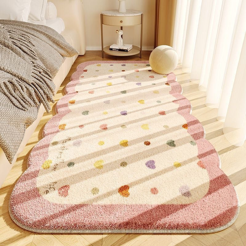Plush Scalloped Decorative Area Rug Bowlift