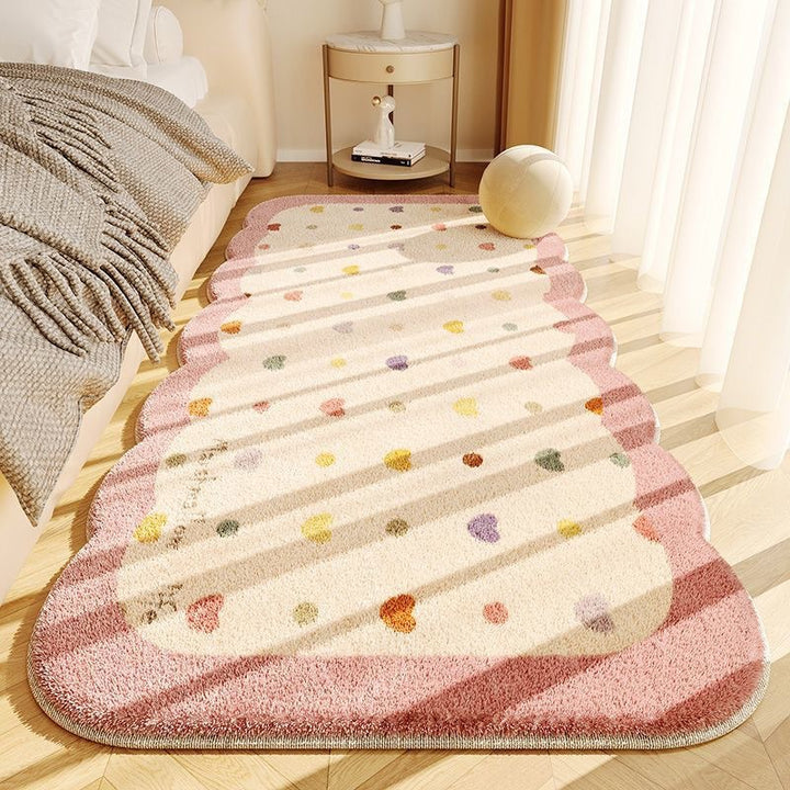 Plush Scalloped Decorative Area Rug Bowlift