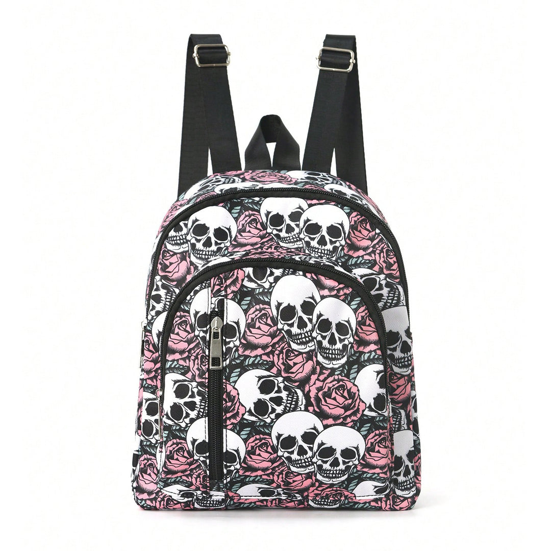 Backpack with striking skull and rose motif Bowlift