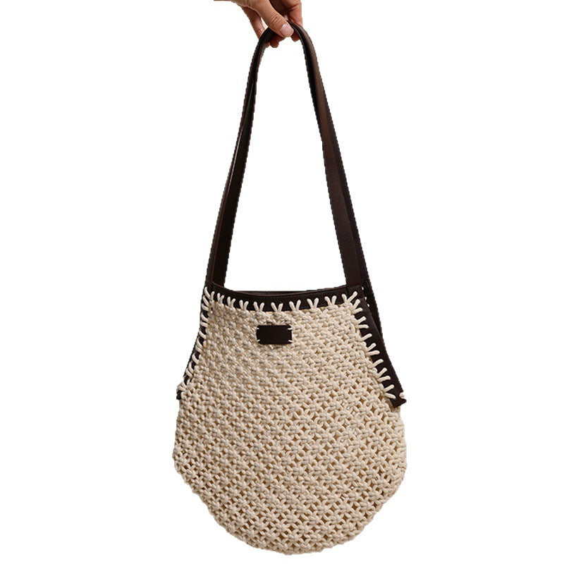 Hand-knotted tote bag with sturdy leather handles Bowlift