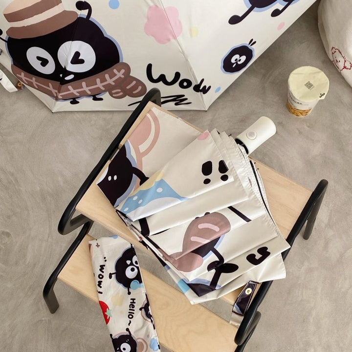 Ladies practical folding umbrella with playful design Bowlift