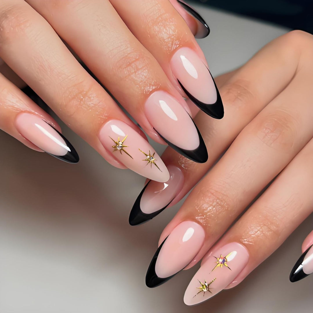 Acrylic Nail Set with Elegant Bows and Glamorous Accent Bowlift