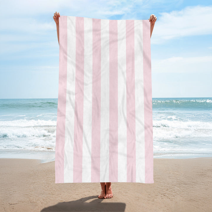Beach towel with elegant wide stripes Bowlift