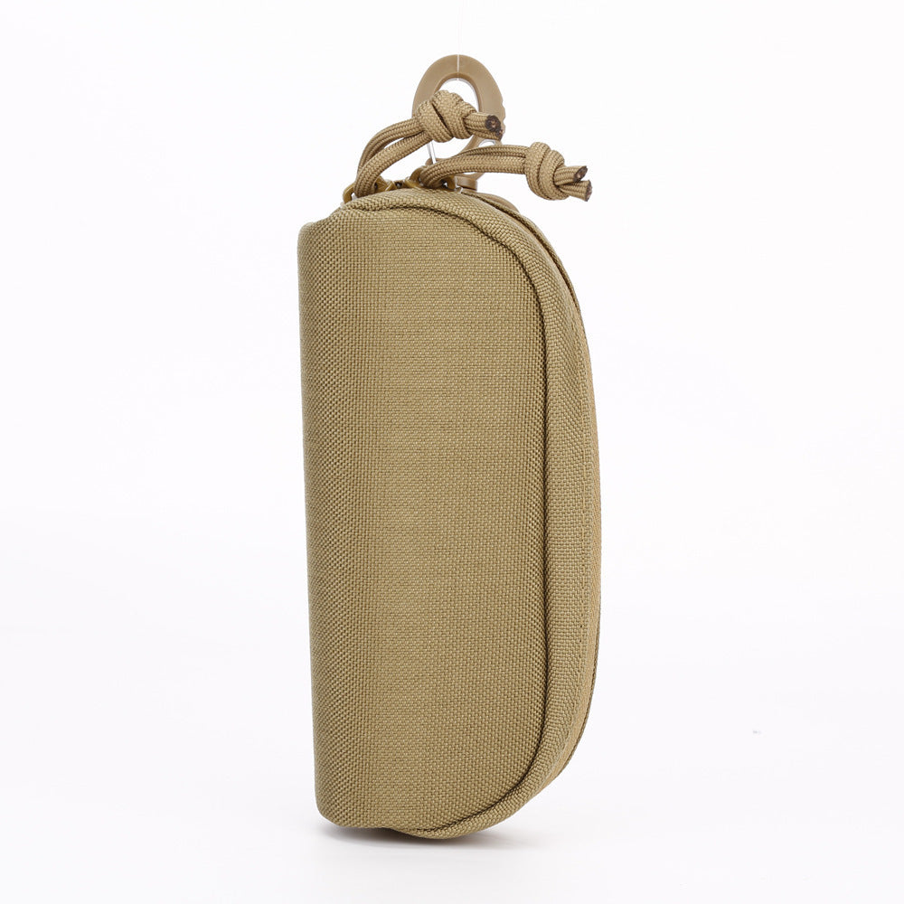Durable Tactical Eyewear And Accessory Zippered Pouch With Carabiner Bowlift