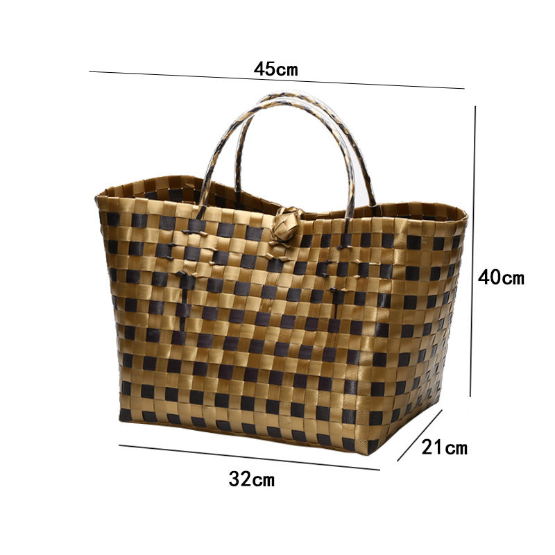 Large Capacity Woven Shopping Tote Bowlift