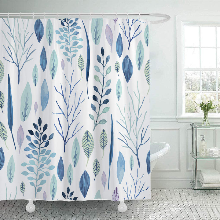 Botanical Illustration Shower Curtain Bowlift