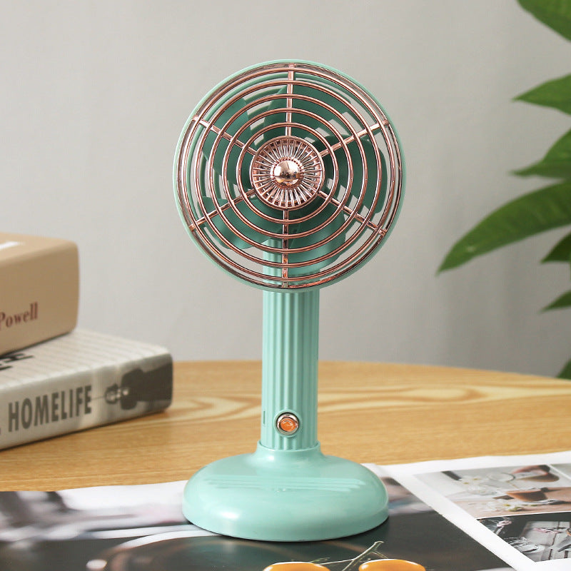 Unisex Portable Desktop Fan with Stylish Retro Design Bowlift