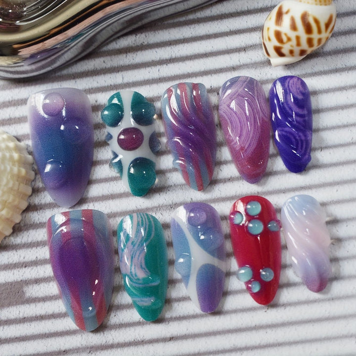 Artistic Gel Nail Art Design Bowlift