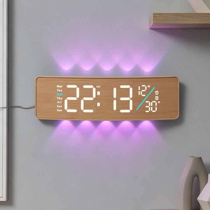 Digital multifunction alarm clock with soft textile cover Bowlift