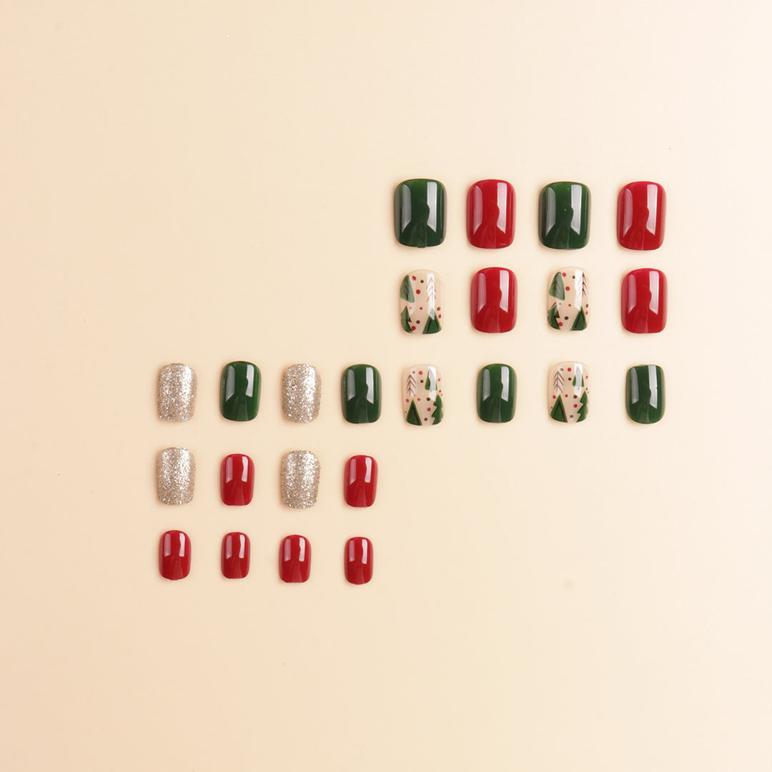Festive Holiday-Themed Nail Art Set Bowlift