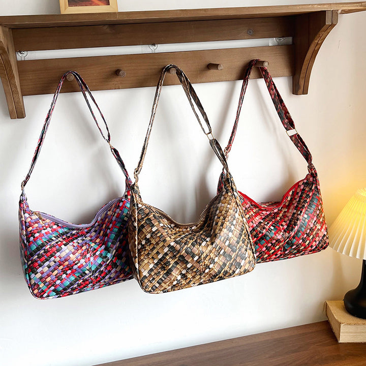 WoColorful Woven Hobo Bag Bowlift