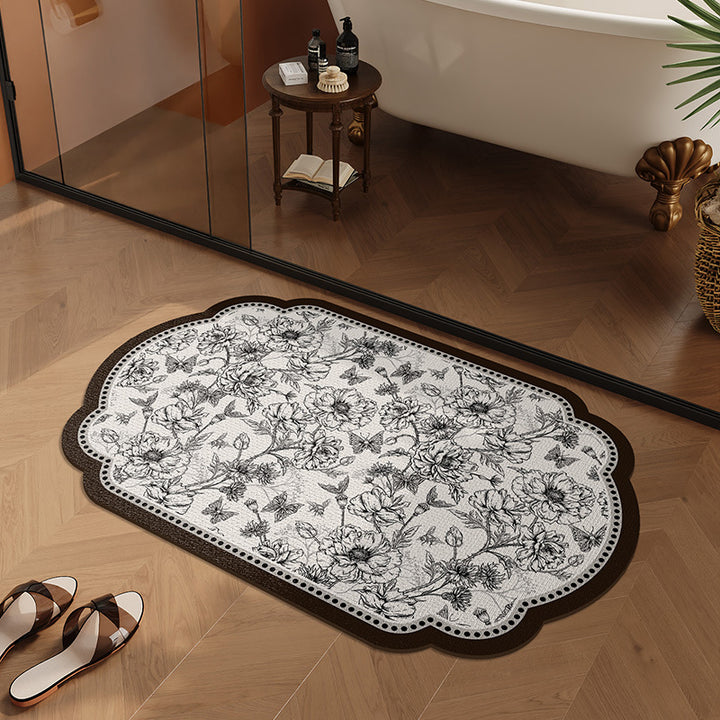 Floral Embellished Area Mat Bowlift