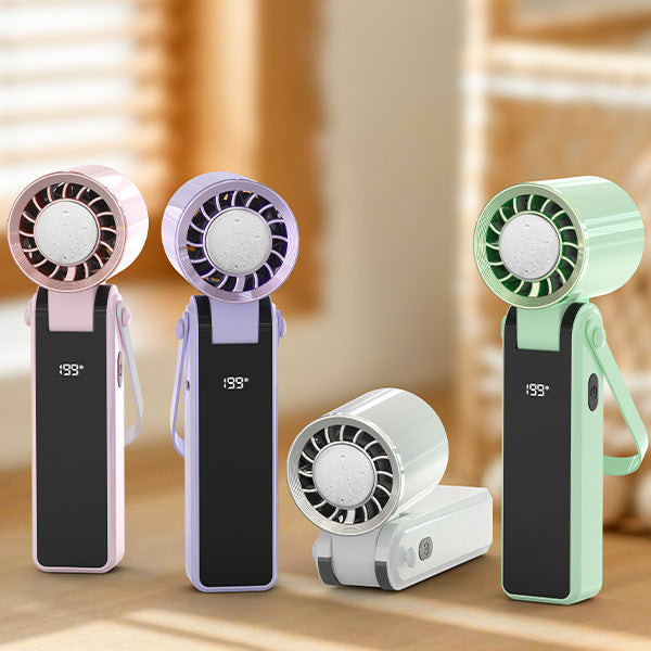 Unisex Handy USB Table Fan with LCD Display Bowlift