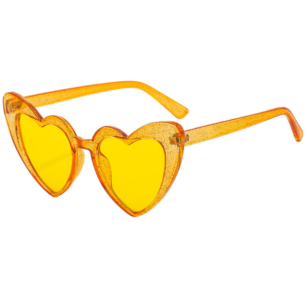 Heart-Shaped Retro Sunglasses Bowlift