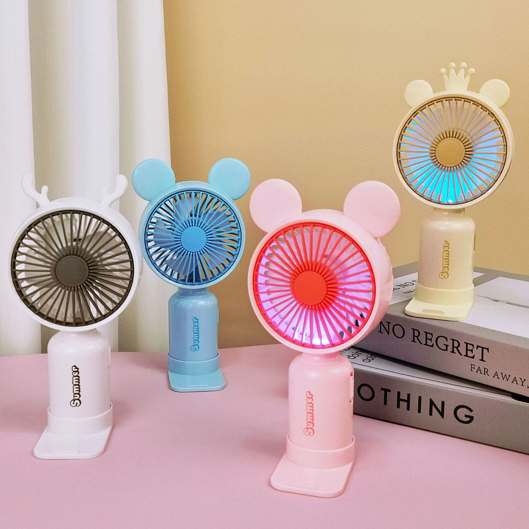 Portable Deer-Themed Handheld Cooling Fan Bowlift