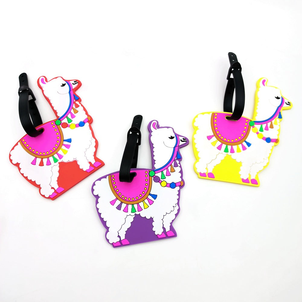 Whimsical Llama Luggage Tag Bowlift