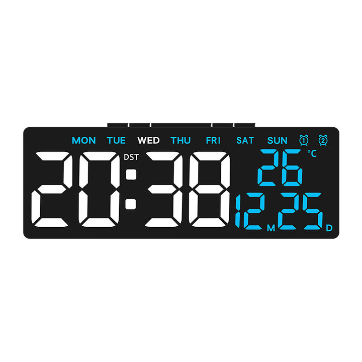 Digital alarm clock with large, clear LED display and temperature display Bowlift