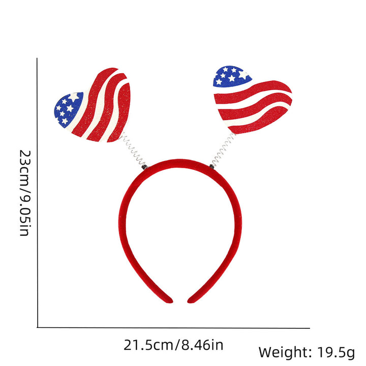 Unisex nan patriotic star antenna headband with ribbon streamers Bowlift