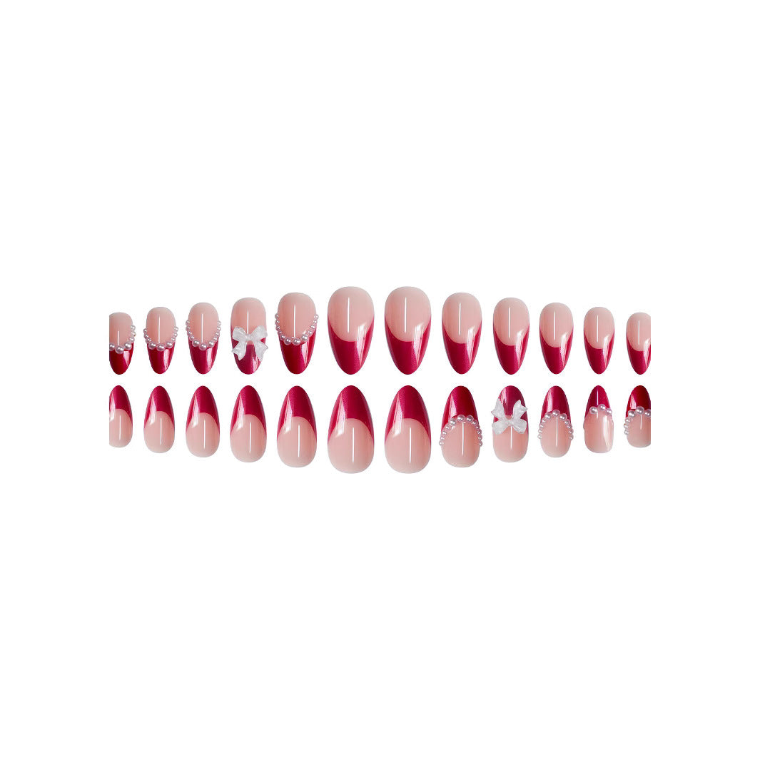 Elegant Stiletto Press-On Nail Art Bowlift