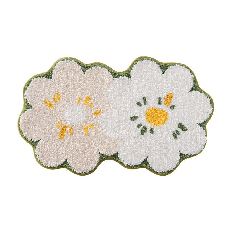 Floral Design Bath Mat Bowlift