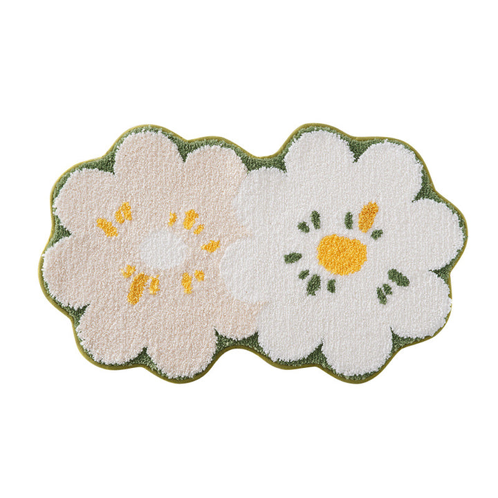 Floral Design Bath Mat Bowlift