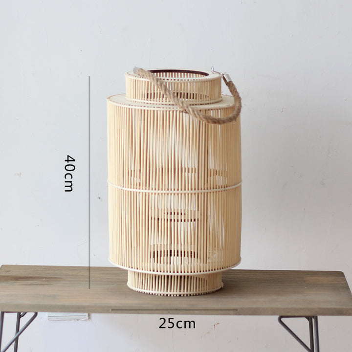 Decorative lantern made of woven material Bowlift