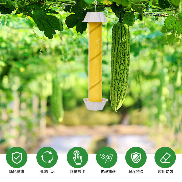 Hanging suet cylinder bird feeder with protective cap and drainage tray Bowlift