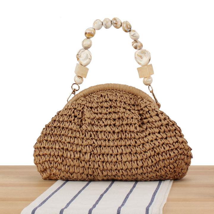 Handbag with innovative bead handle Bowlift