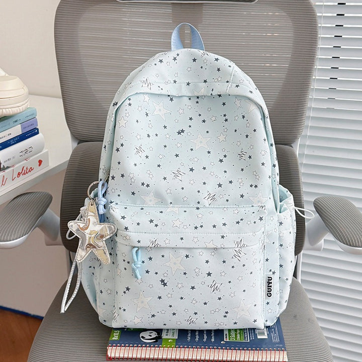 Stylish Star-Patterned School Backpack Bowlift