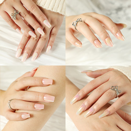 Elegant artificial nails with gradient effect Bowlift