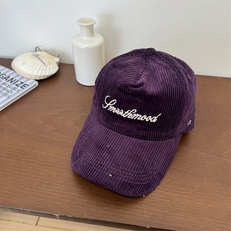 Women's Velvety Textured Baseball Cap Bowlift