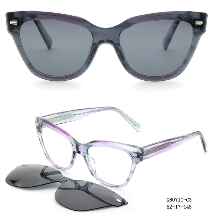 Ladies fashionable Cat-Eye sunglasses with removable lenses Bowlift