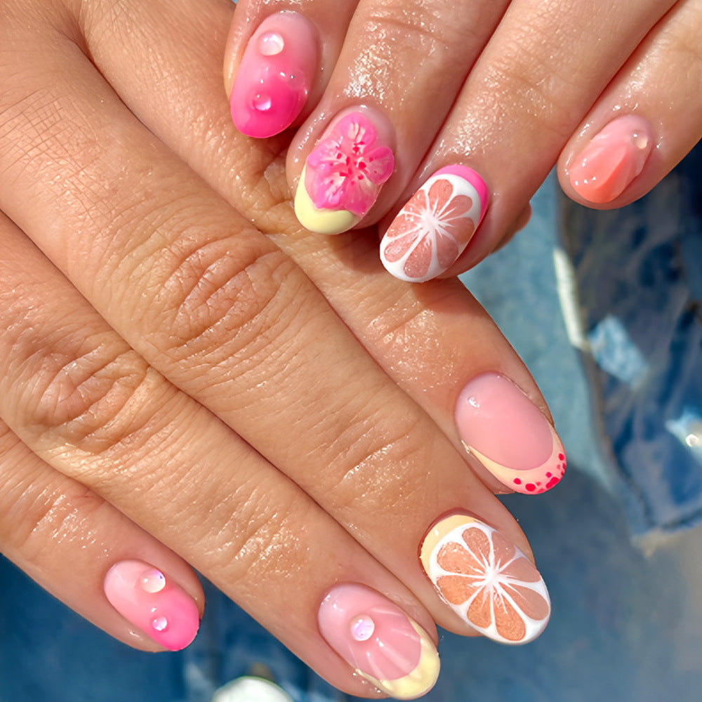 Tropical Floral Nail Art Set Bowlift