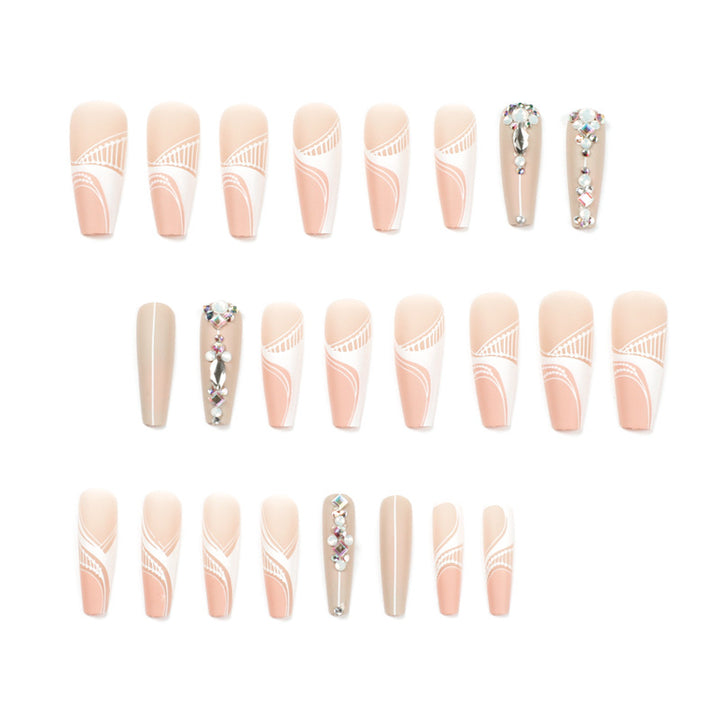 Artful nail extensions with elegant decorations Bowlift