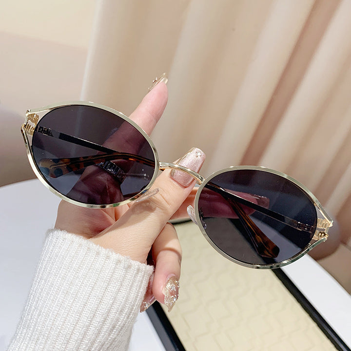 Women's elegant Cat-Eye sunglasses with fine metal frame Bowlift