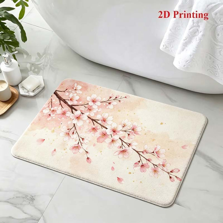 Floral-Themed Comfort Bath Mat Bowlift
