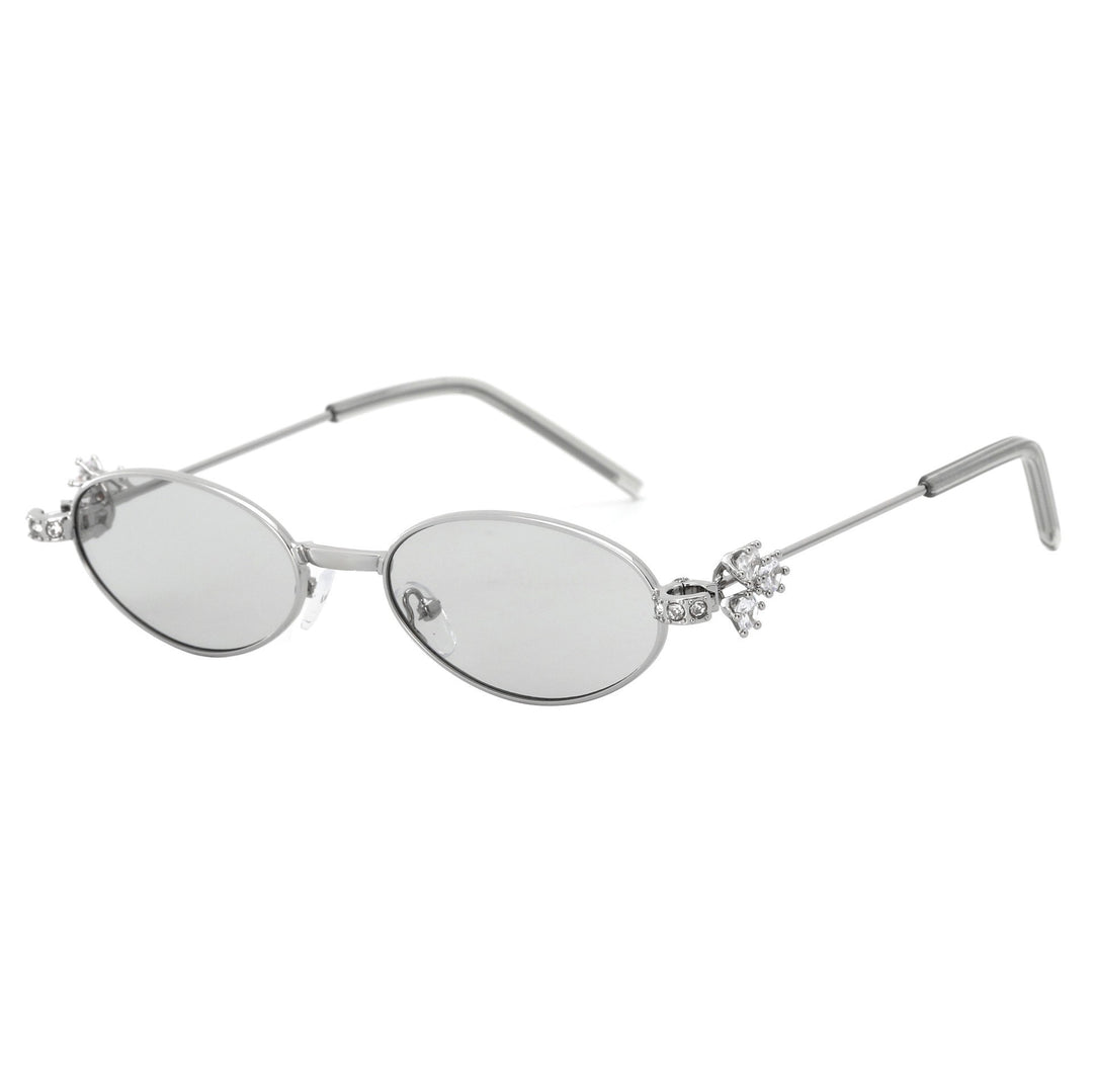 Women's Designer Sunglasses with elegant, mirrored frame and stylish embellishments Bowlift