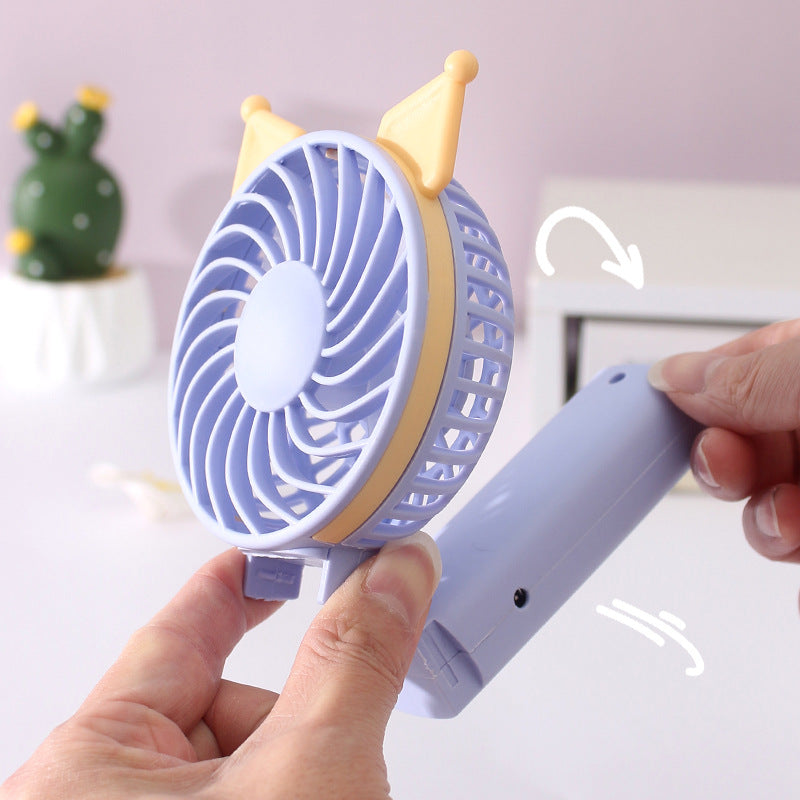Unisex Funny Handheld Fan with Animal Ears Bowlift
