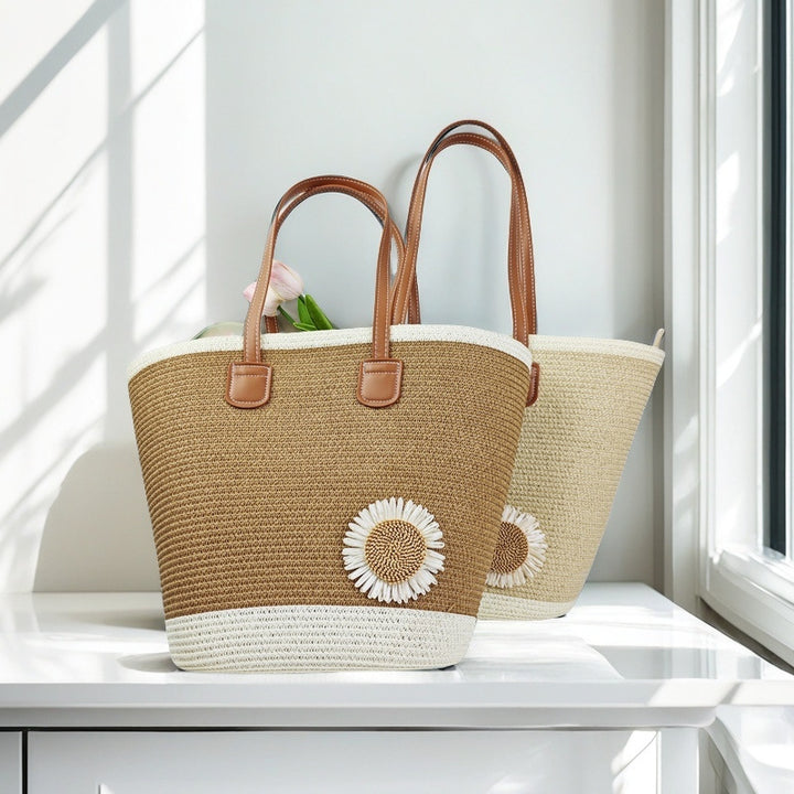Beach bag with floral accents Bowlift