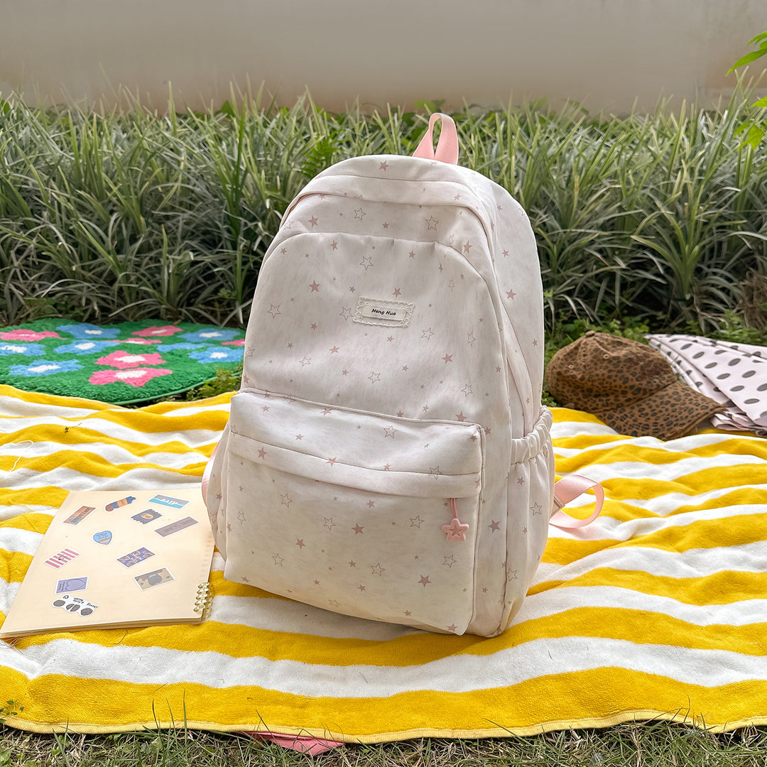 Star-Patterned Casual Backpack Bowlift