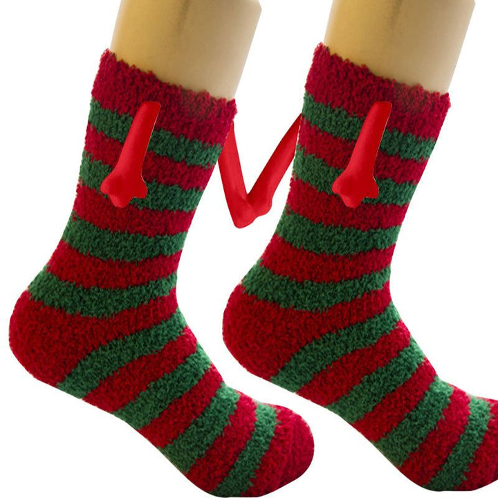 BowLift | Christmas Supplies Coral Fleece Tube Socks Warm Slipper Bed Socks Winter Soft Warm Slipper