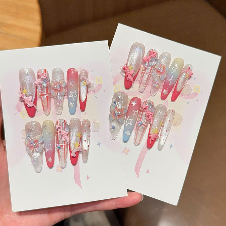 Artificial Nail Tips with Playful Design Bowlift