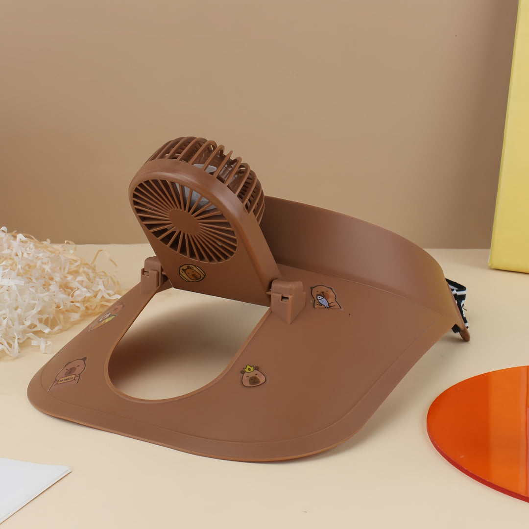 Women portable neck fan with flexible curved support Bowlift