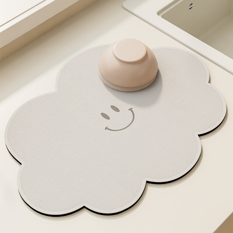 Cute Cloud Shaped Kitchen Counter Mat Bowlift