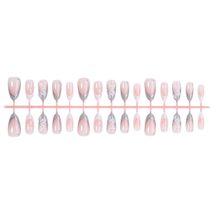 Creative Nail Art Set with Elegant Jewelry Accents Bowlift