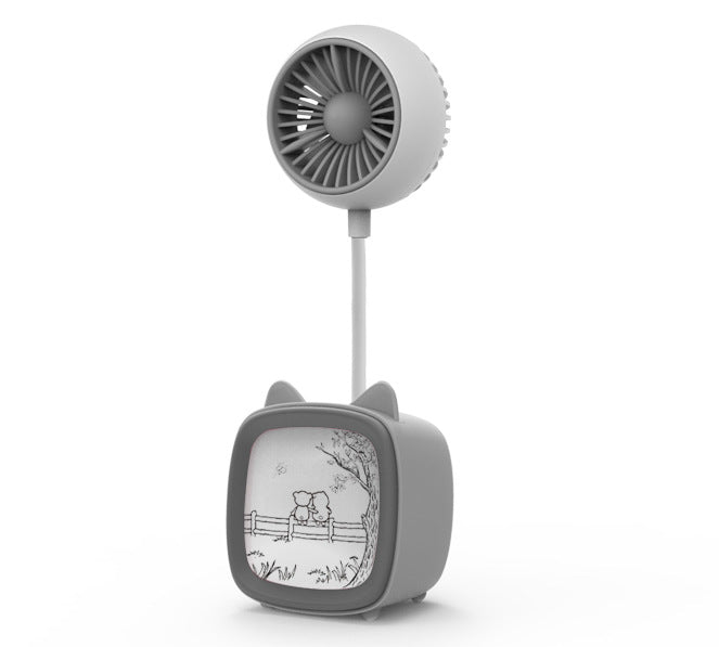 Unisex Cute Bunny-Themed Rechargeable Desk Fan Bowlift