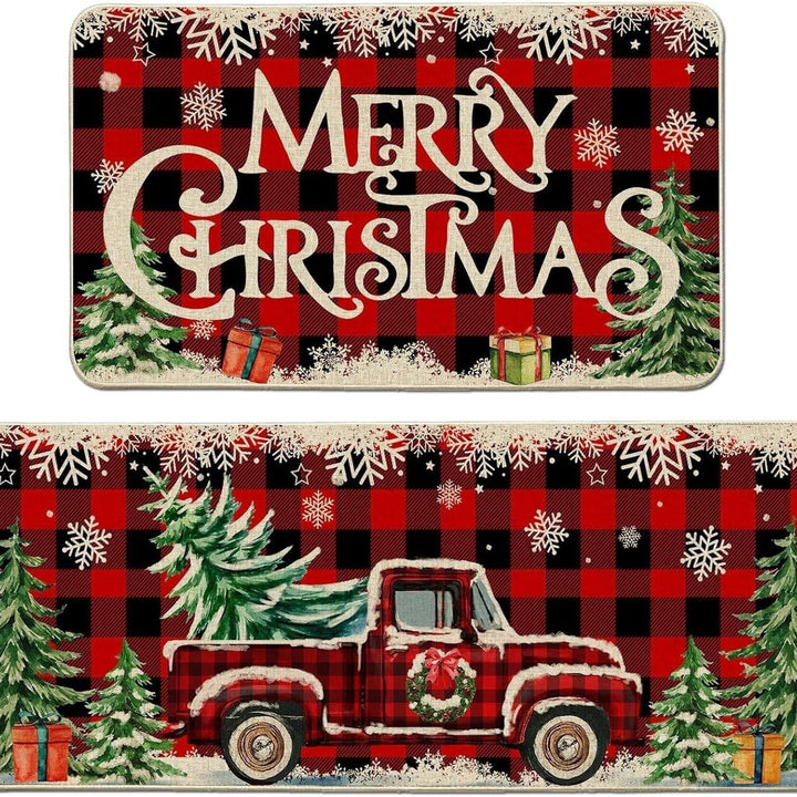 Festive Welcome Door Mat Bowlift