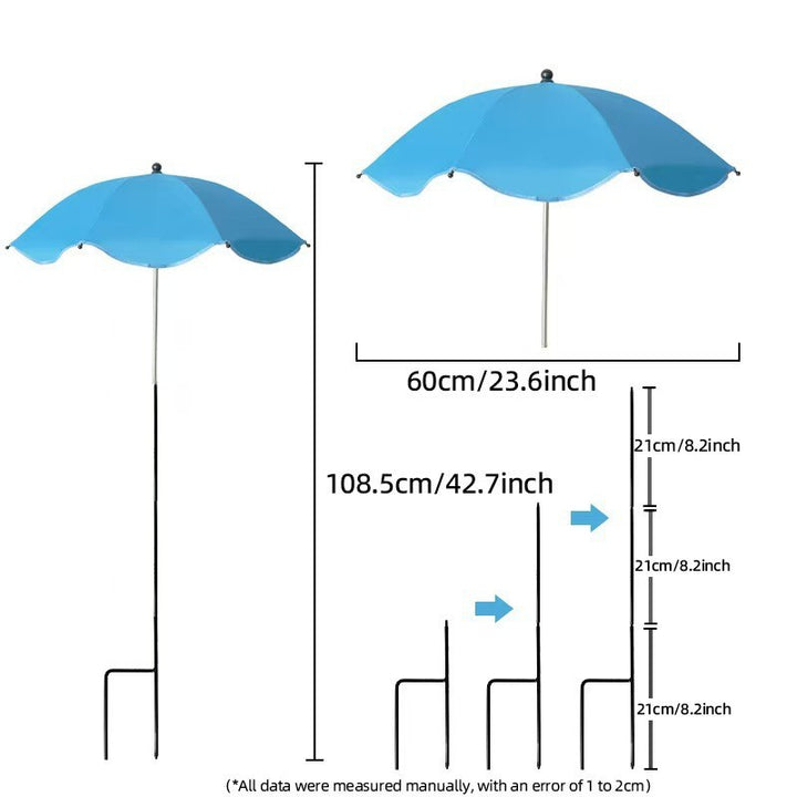 Women's sun protection umbrella with flexible tripod Bowlift