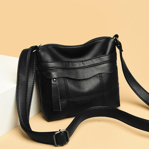 Functional Leather Crossbody Bag Bowlift