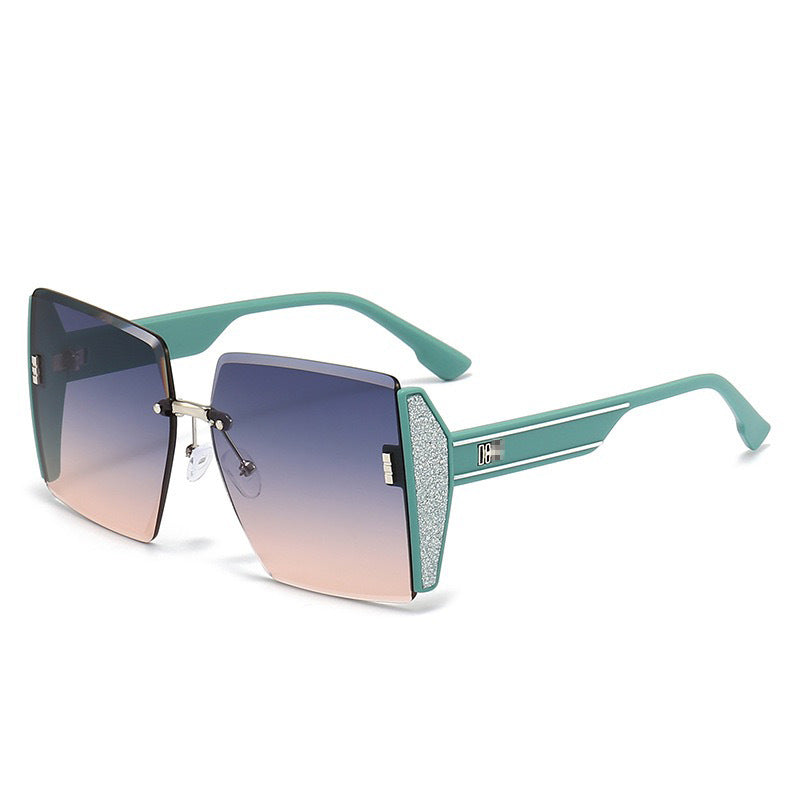 Oversized Geometric Shield Sunglasses